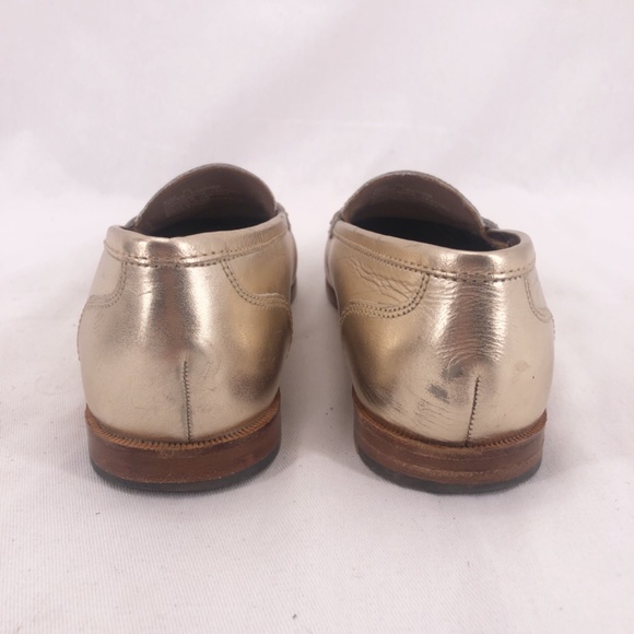 J Crew Nora Brushed Gold Penny Loafers - Picture 4 of 7